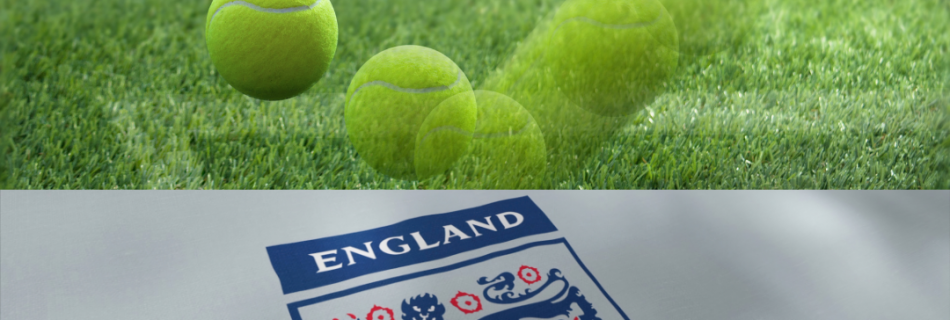 Wimbledon Final 2024/ England Football Team logo, Euro's Final 2024