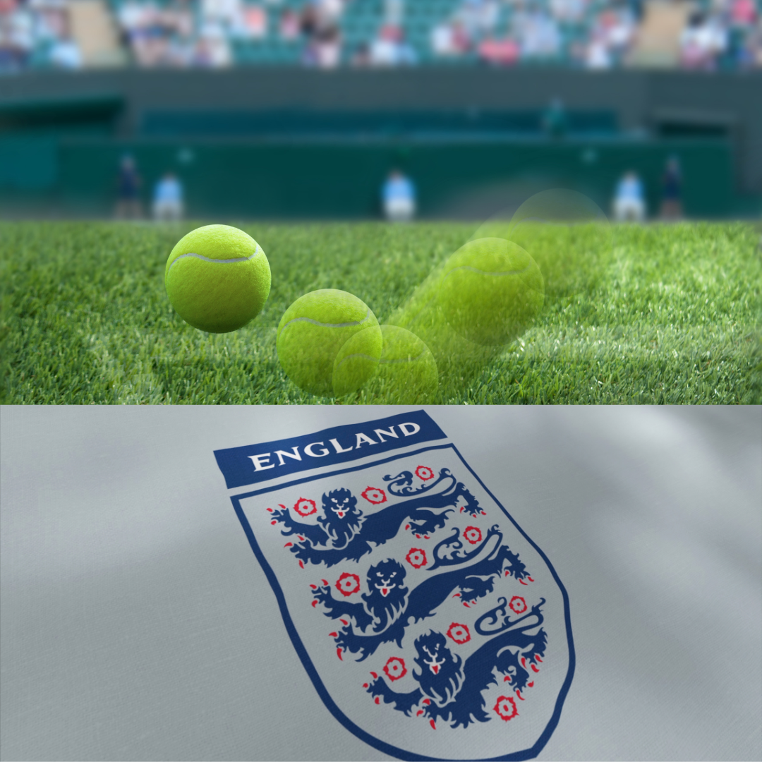 Wimbledon Final 2024/ England Football Team logo, Euro's Final 2024