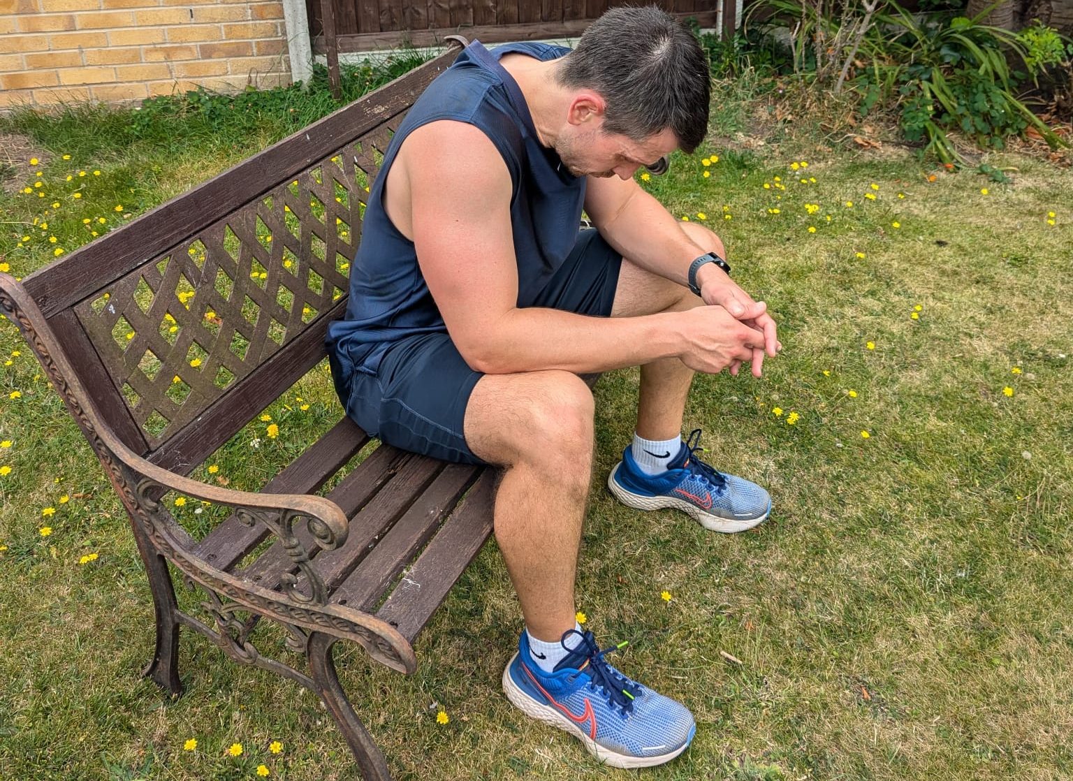 Stuart Wade exhausted after running