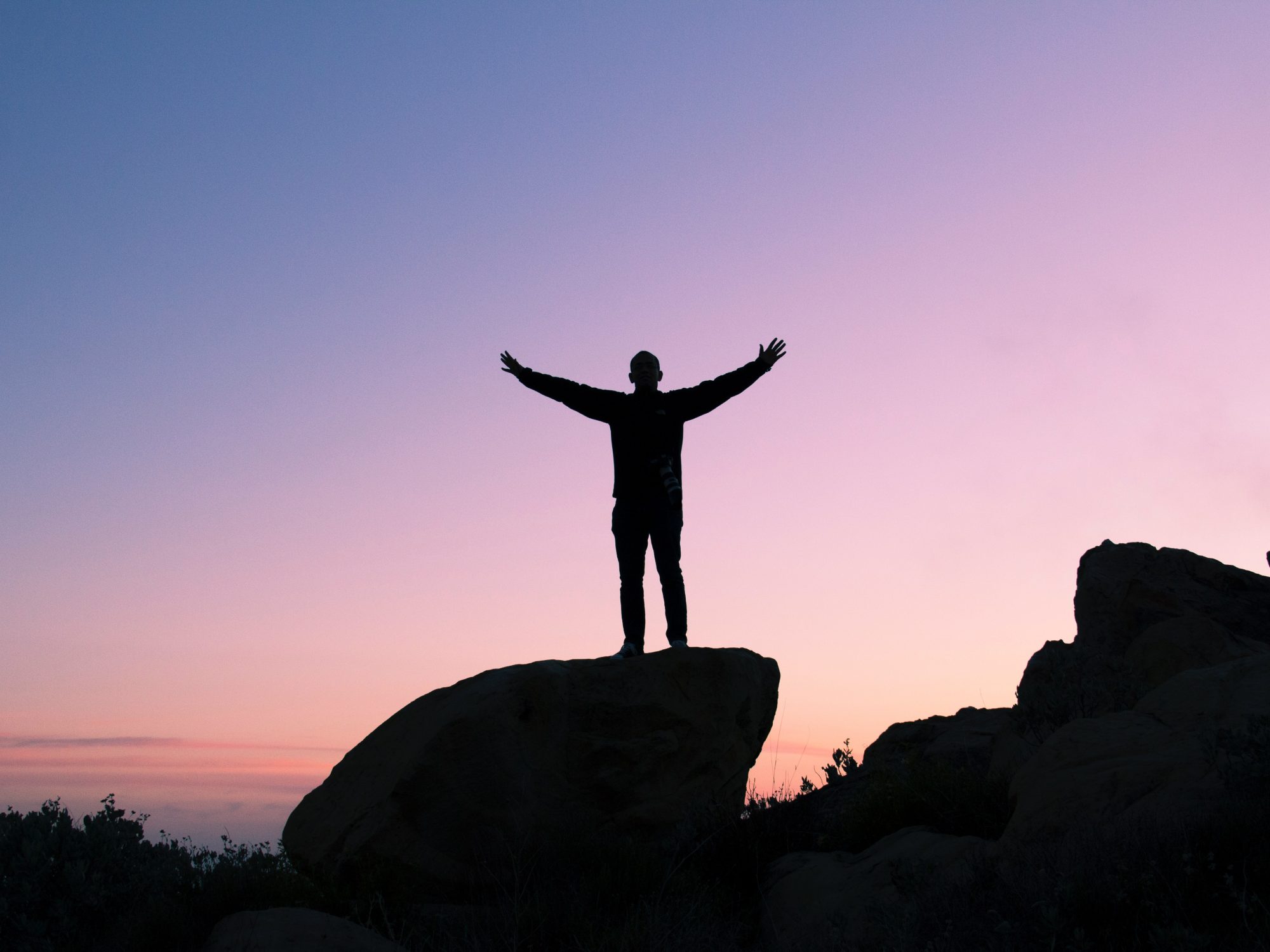 Standing at the top of the mountain, you've achieved your goal